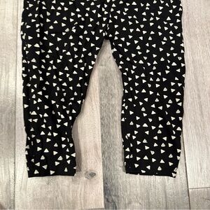 Chic Black and White Geometric Print one piece Overalls